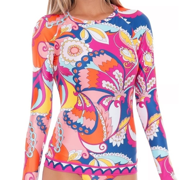 Rashguard Trina Turk Sevilla Manches Longues - Taille L - Neuf - Femme